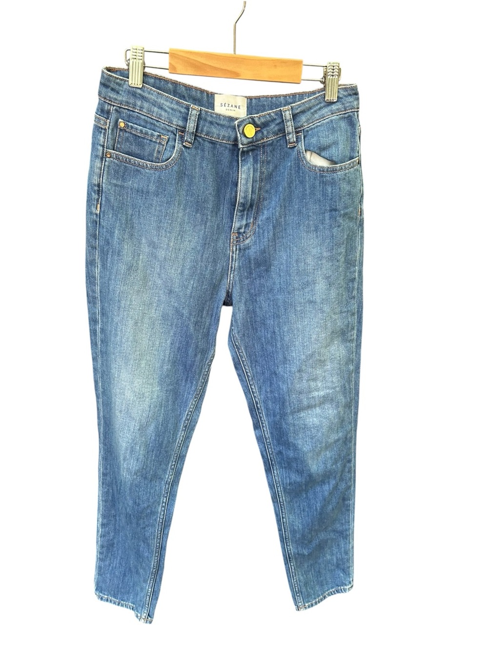 Sezane Blue Jeans - Classic Indigo Wash